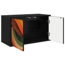 vidaXL Vegghengt TV skap BONN 69 x 33 x 40 cm Svart eik Konstruert tre