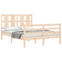 vidaXL Sengeramme med hodegavl 140x200 cm heltre