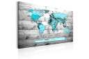 Tavle World Map: Blue World 90X60 Artgeist sp. z o. o.