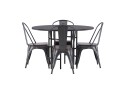 Venture Home Copenhagen Matgruppe 115 cm Rund med 4 Tempe stoler Sort