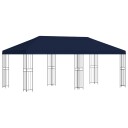vidaXL Hage Gazebo 6 x 3 m Blå Polyester og stål 190 gsm