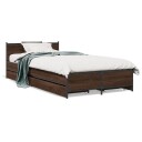 Sengeramme med skuffer brun eik 75x190 cm konstruert tre 8721102611667