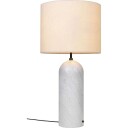 Gubi Gravity XL Low Gulvlampe White Marble/Canvas