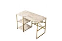 Juna Skrivebord 120x60 cm Hvit/Gull   Hanah Home