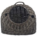 Vidaxl Kurvhule For Katter Grå 45X35X35 cm Naturlig Selje