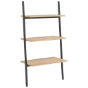 vidaXL Stigehylle 3 etasjer lysebrun og svart 64x34x116 cm