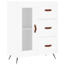 vidaXL Skjenk hvit 69,5x34x90 cm konstruert tre