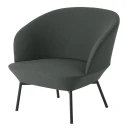 Muuto Oslo Lounge Chair Tube Base   Twill Weave 990 Black