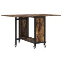 vidaXL Sammenleggbart spisebord med hjul 130 x 80 x 76,5 cm stål PB