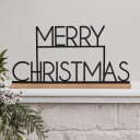 Ginger Ray Svart Metallskilt Merry Christmas NOEL-131