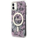 Guess Iphone 11 Deksel Flower Magsafe Rosa