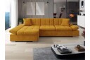 Vananda Sofa med Sjeselong 3 seter i Fløyel   Gul