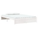 vidaXL Sengeramme hvit heltre 140x190 cm
