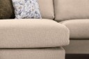 Trend 4 seters Høyrevendt U formet Sofa med Divan og Sjeselong i Stoff   Beige