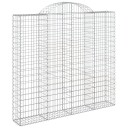 vidaXL Gabionkurver buede 4 stk 200x50x180/200 cm galvanisert jern