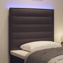  LED Hodegavl Linjedesign Mørk Brun 100 cm Stoff