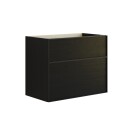 Dansani Inzo Alu-ramme Svart Underskap 2 Skuff eik / 80cm
