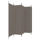 vidaXL Romdeler med 5 paneler antrasitt 250x200 cm stoff