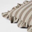 Broste Copenhagen Ina putetrekk Brown kelp castle beige 50x50 cm