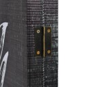 vidaXL Sammenleggbar romdeler 228x170 cm fjær svart og hvit