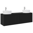 vidaXL Baderomsskapsett 3 stk. Svart 49,5 x 44,5 x 65 cm