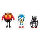 Sonic The Hedgehog 30-års jubileumsfigursett med Sonic, Dr. Eggman og Mecha Sonic 10cm