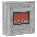 vidaXL Elektrisk peis Grå Sonoma 47 x 18 x 48 cm Konstruert tre