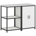  Kjøkkenoppbevaringssett med hylle 2 pcs Hvit 120 x 50 x 92 cm