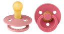BIBS Pacifier Colour Latex Dusty Pink/Coral Size 1 2pcs