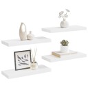 vidaXL Flytende vegghyller 4 stk hvit 60x23,5x3,8 cm MDF