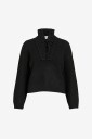 Vila Pullover viGleeba High Neck L/S Rib Knit Svart
