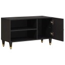 TV skap Svart 80 x 33 x 46 cm Massiv mango tre