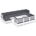  Hagesofagruppe med puter 11 deler hvit heltre furu 3097146