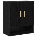 vidaXL Veggskap Veggmontert Svart Eik 60 x 31 x 70 cm Konstruert tre