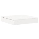 Vidaxl Sandkasse med lokk hvit 111x111x19,5 cm heltre furu