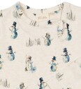 Petit Piao Body I/e - PpBlizz - Eggnog Melange Snowman - Petit Piao - 62 - Langermet Body - Beige