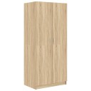 vidaXL Garderobe sonoma eik 80x52x180 cm sponplate