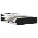 Sengeramme uten madrass svart eik 120x190 cm konstruert tre