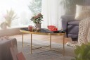 Dredyn Sofabord 110 cm Ovalt - Glass/Svart/Gull