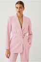 Ellos Collection - Blazer med slips og sjalkrage - Rosa