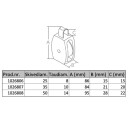 Blokk enkel nylon   8 mm   25 mm