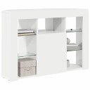  Hjørne LED TV skap Veggmontert Høyglanset Hvit 104 x 40 x 68 cm