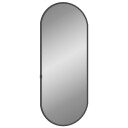 vidaXL Veggspeil svart 50x20 cm oval