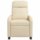 vidaXL Recliner Krem Stoff