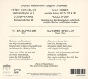 Peter Schreier, Norman Shetler, Peter Cornelius  Lieder Zur Weihnacht  CD