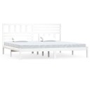 vidaXL Sengeramme hvit heltre furu 180x200 cm 6FT Super King