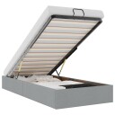  Ottoman sengeramme uten madrass lysegrå Single stoff 8721158457035