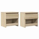 vidaXL Nattbord 2 stk sonoma eik 40x30x39 cm sponplate