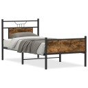  Sengeramme uten madrass røkt eik 75x190 cm konstruert tre 4106916