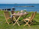 Brafab Turin spisegruppe Teak 4 klappstoler & bord 140x80 cm
